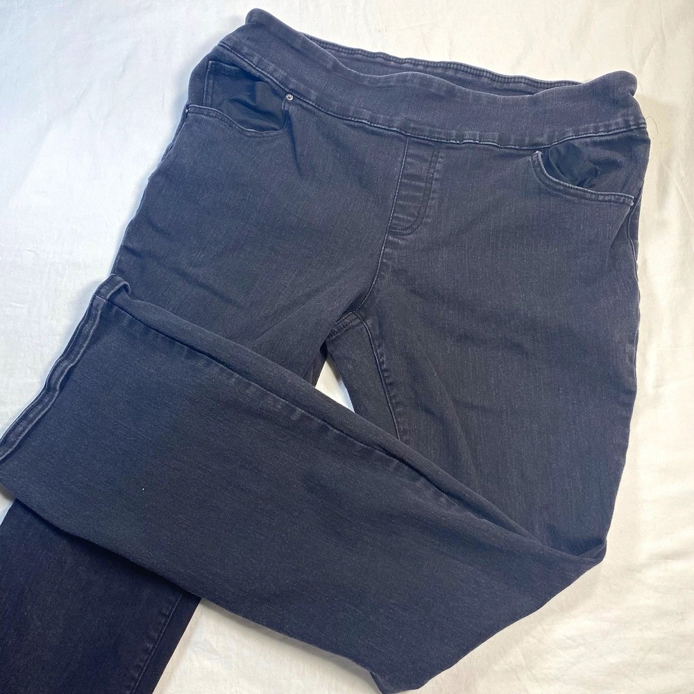 The Pioneer Woman Women's Bootcut Jeans Mid Rise Dark Wash Black Pull-On Stretch